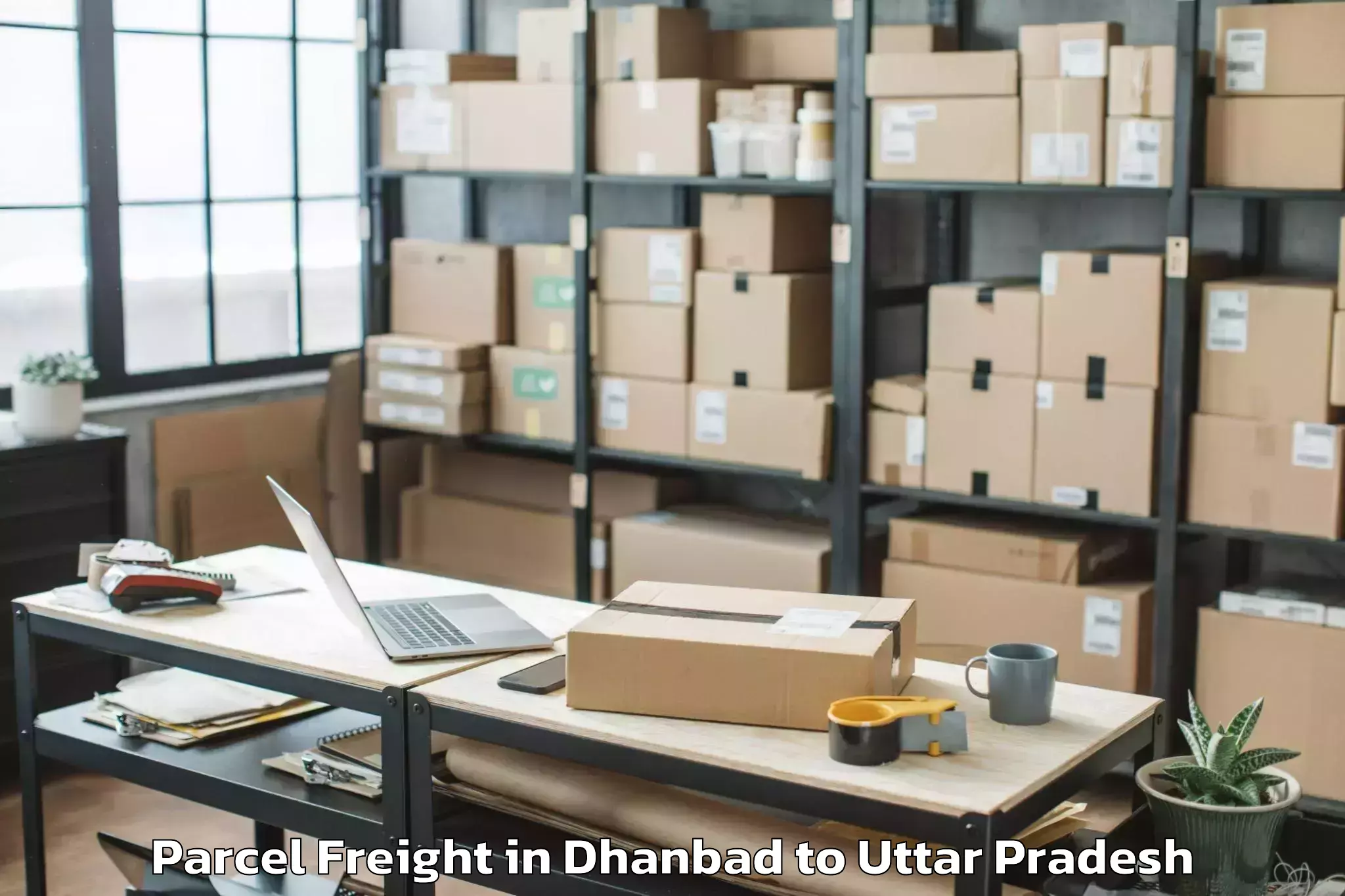 Book Dhanbad to Jalalabad Shahjahanpur Parcel Freight